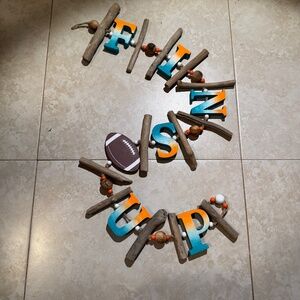 NFL driftwood wall decor